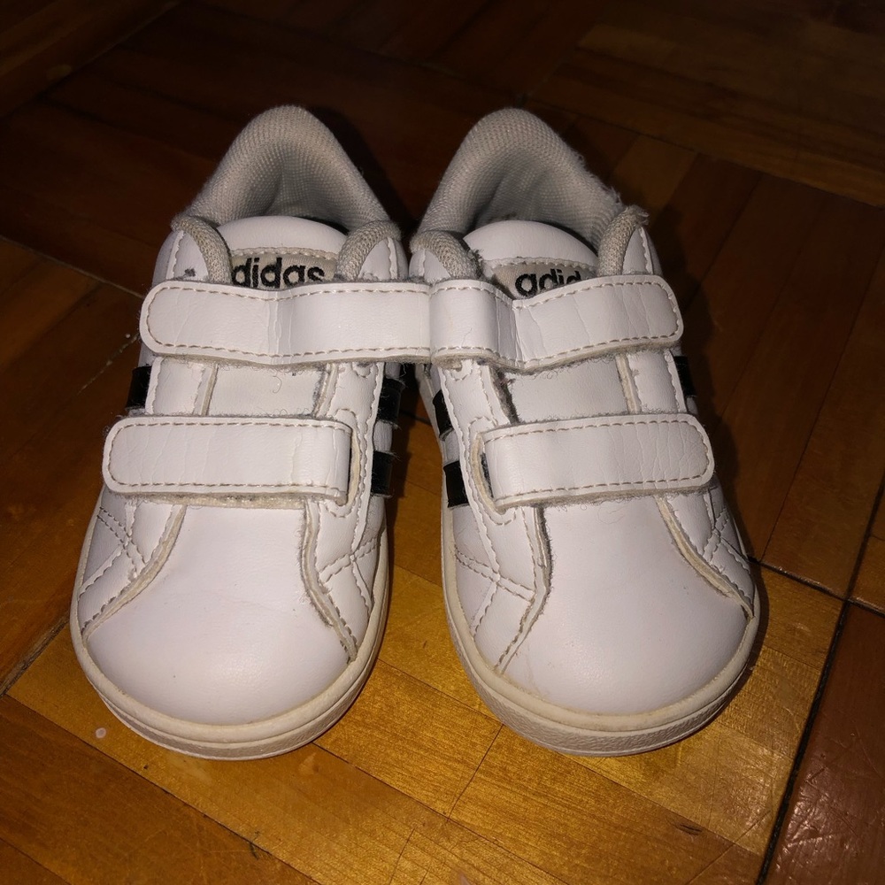 Adidas White Velcro Sneakers for Kids